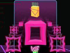 Big Neon Tower Vs Tiny Square