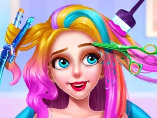 Fashion Rainbow Hairstyle Design