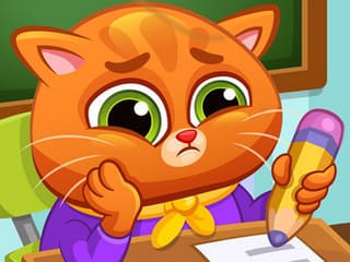 Lovely Virtual Cat At School