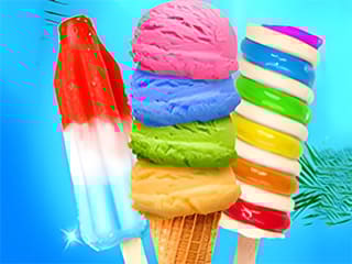 Rainbow Ice Cream And Popsicles